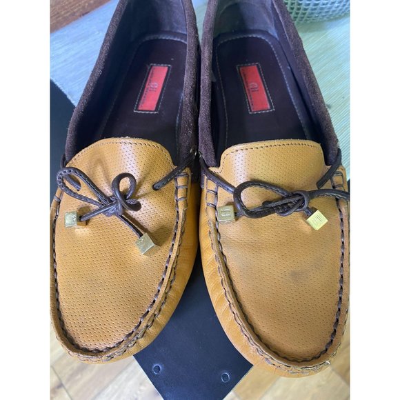 Carolina Herrera Leather Suede Driving Moccasins - Picture 4 of 10